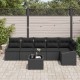 Sonata H Комплект за хранене в градината с възглавница 7 pcs Черно