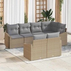 Sonata H Комплект за хранене в градината 7 pcs Бежов и Светло Сив - Canapele și bănci de grădină