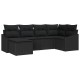 Sonata Set de masă pentru grădină 6 buc. Negru