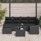 Sonata H Комплект за хранене в градината с възглавница 7 pcs Черно