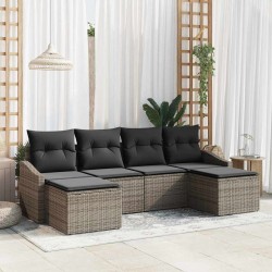 Sonata H Комплект за хранене в градината с възглавница 6 pcs Сив - Seturi pentru exterior