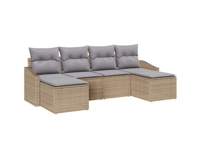 Sonata H Комплект за хранене в градината 6 pcs Бежов и Светло Сив