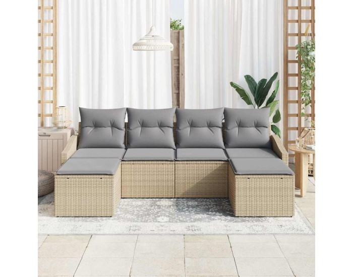 Sonata H Комплект за хранене в градината 6 pcs Бежов и Светло Сив
