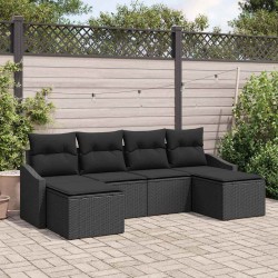 Sonata H Комплект за хранене в градината с възглавница 6 pcs Черно - Seturi pentru exterior