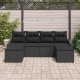 Sonata H Комплект за хранене в градината с възглавница 6 pcs Черно