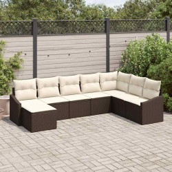 Sonata H Комплект за хранене в градината 8 pcs Кафяв и Кремав - Seturi pentru exterior