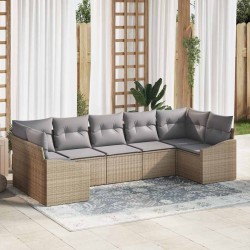 Sonata H Комплект за хранене в градината 7 pcs Бежов и Светло Сив - Canapele și bănci de grădină