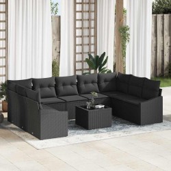 Sonata H Комплект за хранене в градината с възглавница 10 pcs Черно - Seturi pentru exterior
