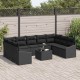Sonata H Комплект за хранене в градината с възглавница 10 pcs Черно
