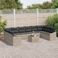 Sonata H Комплект за хранене в градината с възглавница 11 pcs Светлосиво - Canapele și bănci de grădină