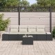 Sonata H Градински Софа Комплект 5 pcs Черен и кремав 55 x 55 x 37 см