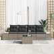 Sonata H Градински Софа Комплект с възглавница 5 pcs Сив 55 x 55 x 37 см