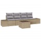 Sonata H Градински Софа Комплект 5 pcs Бежово и сиво 55 x 55 x 37 см