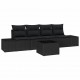 Sonata H Градински Софа Комплект 5 pcs Черно 55 x 55 x 37 см