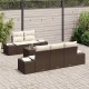 Sonata H Градински Софа Комплект 6 pcs Кафяв и Кремав 55 x 55 x 37 см