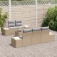 Sonata H Градински Софа Комплект 6 pcs Бежово и сиво 55 x 55 x 37 см