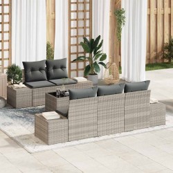 Sonata H Градински Софа Комплект 6 pcs Светло сиво и тъмно сиво - Canapele și bănci de grădină