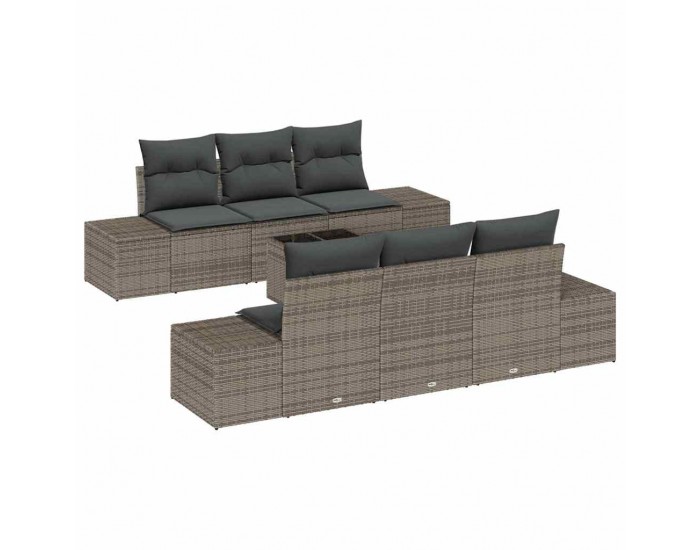 Sonata H Градински Софа Комплект с възглавница 7 pcs Сив 55 x 55 x 37 см