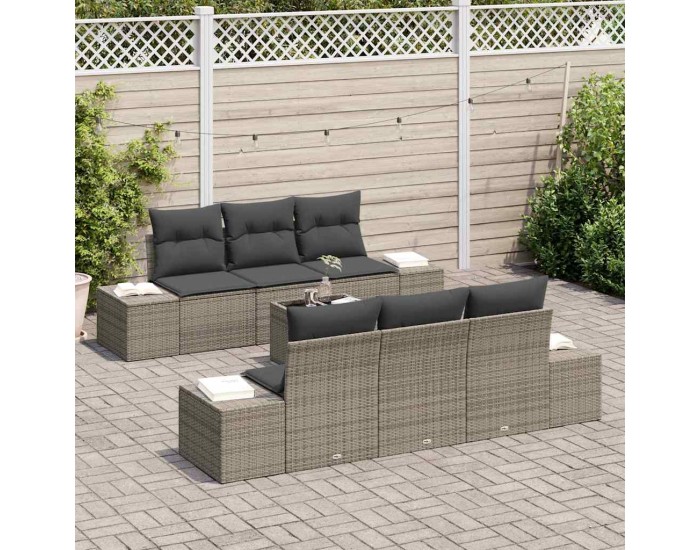 Sonata H Градински Софа Комплект с възглавница 7 pcs Сив 55 x 55 x 37 см