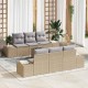 Sonata H Градински Софа Комплект 7 pcs Бежово и сиво 55 x 55 x 37 см