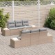 Sonata H Градински Софа Комплект 7 pcs Бежово и сиво 55 x 55 x 37 см