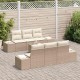 Sonata H Градински Софа Комплект 7 pcs Бежов и кремав 55 x 55 x 37 см