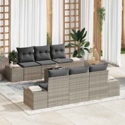 Sonata H Градински Софа Комплект 7 pcs Светло сиво и тъмно сиво - Seturi pentru exterior