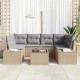 Sonata H Градински Софа Комплект 7 pcs Бежово и сиво 55 x 55 x 37 см