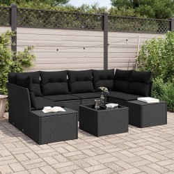 Sonata H Градински Софа Комплект 7 pcs Черно 55 x 55 x 37 см - Seturi pentru exterior