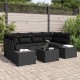 Sonata H Градински Софа Комплект 7 pcs Черно 55 x 55 x 37 см