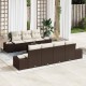 Sonata H Градински Софа Комплект 8 pcs Кафяв и Кремав 55 x 55 x 37 см