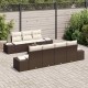 Sonata H Градински Софа Комплект 8 pcs Кафяв и Кремав 55 x 55 x 37 см