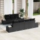 Sonata H Градински Софа Комплект 8 pcs Черно 55 x 55 x 37 см