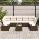 Sonata H Градински Софа Комплект 8 pcs Кафяв и Кремав 55 x 55 x 37 см