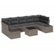 Sonata H Градински Софа Комплект с възглавница 8 pcs Сив 55 x 55 x 37 см