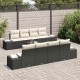 Sonata H Градински Софа Комплект 7 pcs Черен и кремав 55 x 55 x 37 см