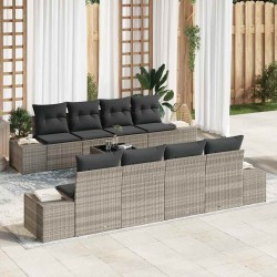 Sonata H Градински Софа Комплект 7 pcs Светло сиво и тъмно сиво - Seturi pentru exterior
