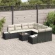 Sonata H Градински Софа Комплект 9 pcs Черен и кремав 55 x 55 x 37 см