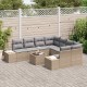 Sonata H Градински Софа Комплект 9 pcs Бежово и сиво 55 x 55 x 37 см