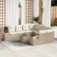 Sonata H Градински Софа Комплект 9 pcs Бежов и кремав 55 x 55 x 37 см