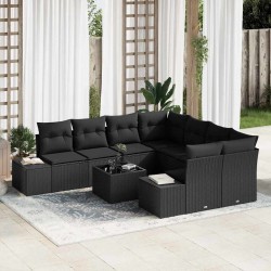 Sonata H Градински Софа Комплект 9 pcs Черно 55 x 55 x 37 см - Seturi pentru exterior