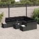 Sonata H Градински Софа Комплект 9 pcs Черно 55 x 55 x 37 см