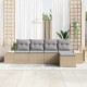 Sonata Set de canapele pentru grădină 5 buc. Beige și gri deschis
