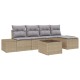Sonata Set de canapele pentru grădină 5 buc. Beige și gri deschis