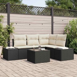 Sonata H Градински Софа Комплект с възглавница 5 pcs Кафяв и Кремав - Seturi pentru exterior