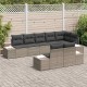 Sonata Set de canapele pentru grădină 8 buc. Gri Rattan poli