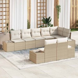 Sonata H Градински Софа Комплект с възглавница 8 pcs бежово и кремаво - Seturi pentru exterior
