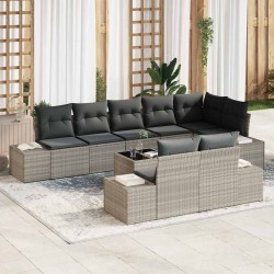 Sonata H Градински Софа Комплект 9 pcs Светлосиво 319 x 154 x 85 см - Canapele și bănci de grădină