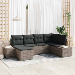 Sonata H Градински Софа Комплект 6 pcs Сив 264 x 154 x 85 см Полиратан - Seturi pentru exterior