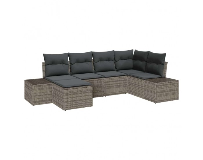 Sonata H Градински Софа Комплект 6 pcs Сив 264 x 154 x 85 см Полиратан